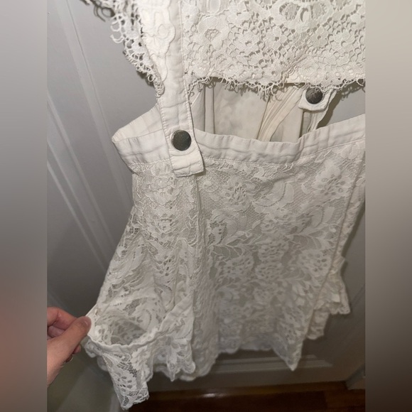 NWOT - For Love And Lemons Ivory Lace Mini Dress - Picture 9 of 9
